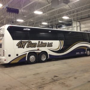 Bus Graphics with Cut RTA Vinyl