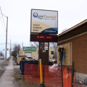 Pylon Sign w/ LED Sign below