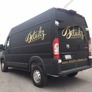 Matte Black Full Wrap With Gold Mirror Logo