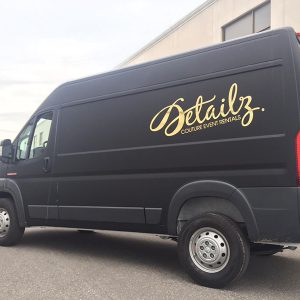 Matte Black Full Wrap With Gold Mirror Logo