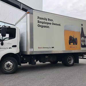 Truck with Cut Vinyl Graphics